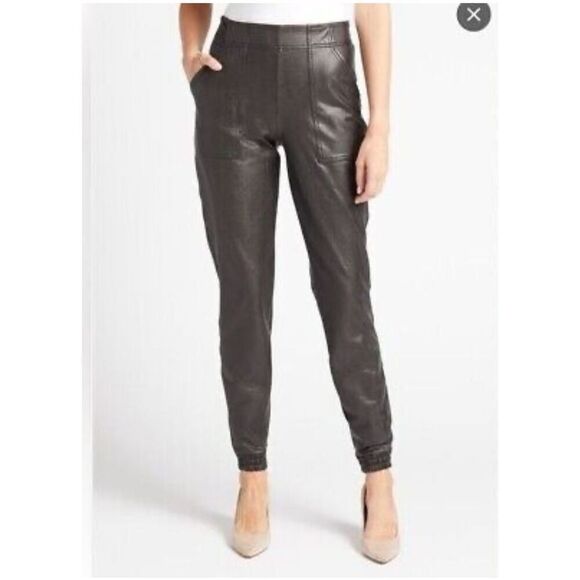 Spanx Faux black leather joggers SP - Picture 5 of 11